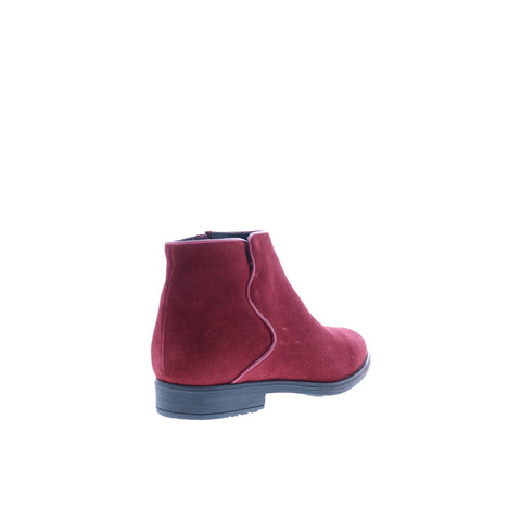 Bos. & Co. Rural Womens Red Suede Zipper Ankle & Booties Boots