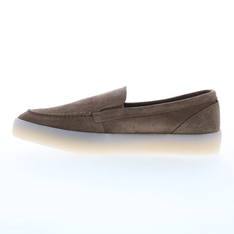 Softinos Rusy RUSY755SOF-003 Mens Gray Suede Loafers & Slip Ons Casual Shoes
