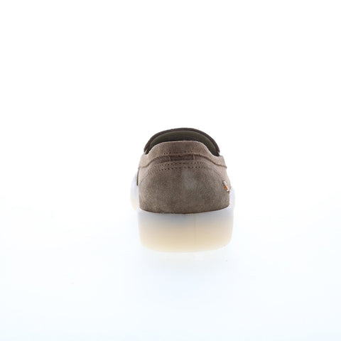 Softinos Rusy RUSY755SOF-003 Mens Gray Suede Loafers & Slip Ons Casual Shoes