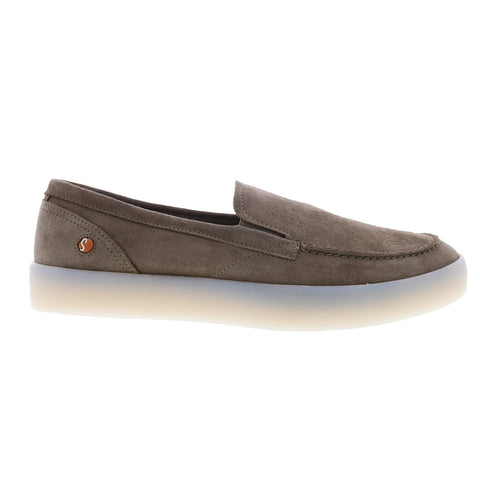 Softinos Rusy RUSY755SOF-003 Mens Brown Suede Loafers & Slip Ons Casual Shoes
