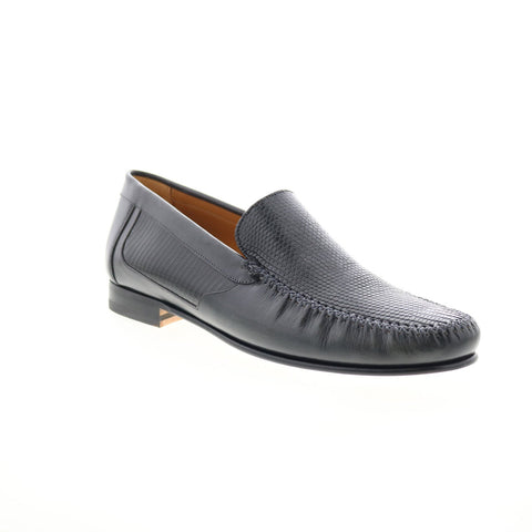 Mezlan Lizard Napa Mocassin Mens Black Loafers & Slip Ons Penny Shoes