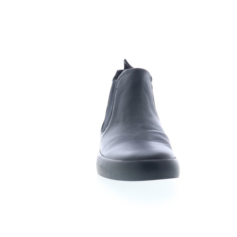 Softinos Ryke RYKE611SOF-002 Mens Black Leather Slip On Chelsea Boots
