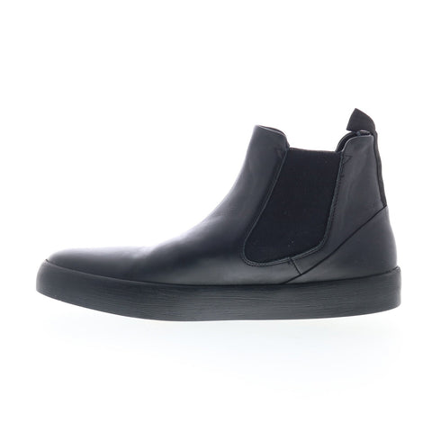 Softinos Ryke RYKE611SOF-002 Mens Black Leather Slip On Chelsea Boots