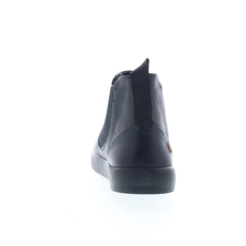 Softinos Ryke RYKE611SOF-002 Mens Black Leather Slip On Chelsea Boots