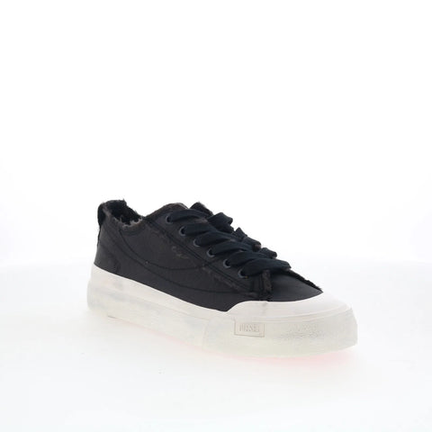 Diesel S-Athos Low Womens Black Canvas Lace Up Lifestyle Sneakers Shoes