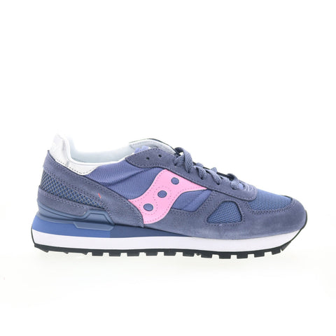 Saucony Shadow Original S1108-838 Womens Blue Suede Lifestyle Sneakers Shoes