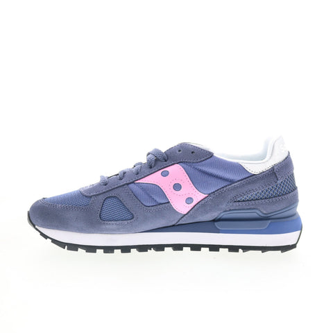 Saucony Shadow Original S1108-838 Womens Blue Suede Lifestyle Sneakers Shoes