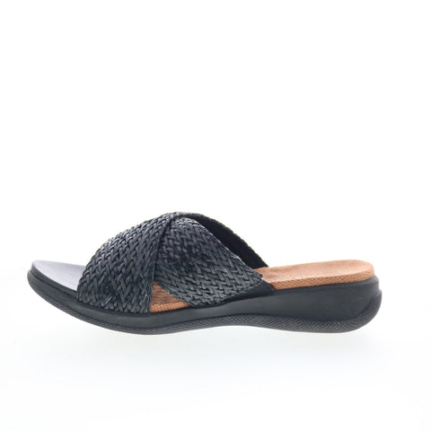 SoftWalk Tillman S1502-002 Womens Black Synthetic Slides Sandals Shoes