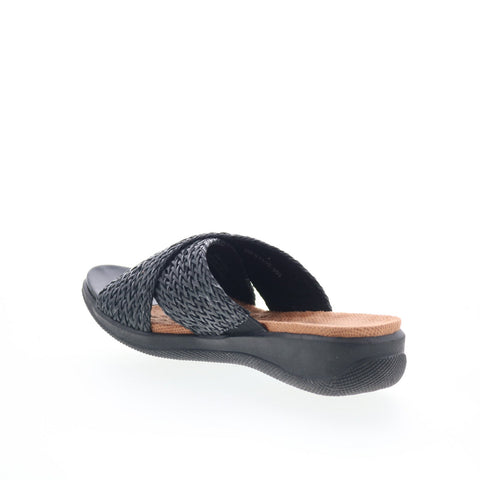 SoftWalk Tillman S1502-002 Womens Black Synthetic Slides Sandals Shoes
