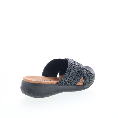 SoftWalk Tillman S1502-002 Womens Black Synthetic Slides Sandals Shoes