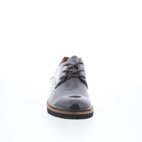 SoftWalk Willis S1811-072 Womens Gray Leather Lace Up Oxford Flats Shoes