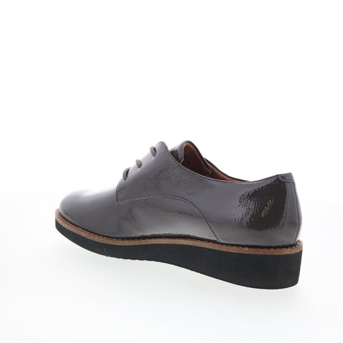 SoftWalk Willis S1811-072 Womens Gray Leather Lace Up Oxford Flats Shoes