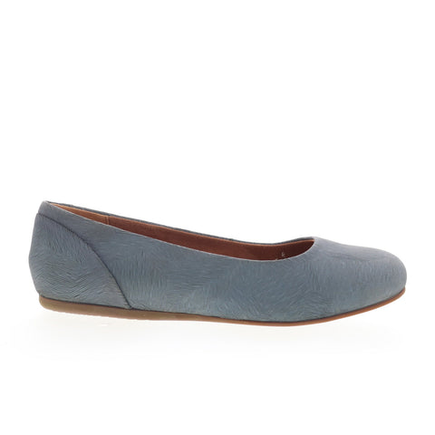 SoftWalk Sonoma S1862-479 Womens Gray Leather Slip On Ballet Flats Shoes