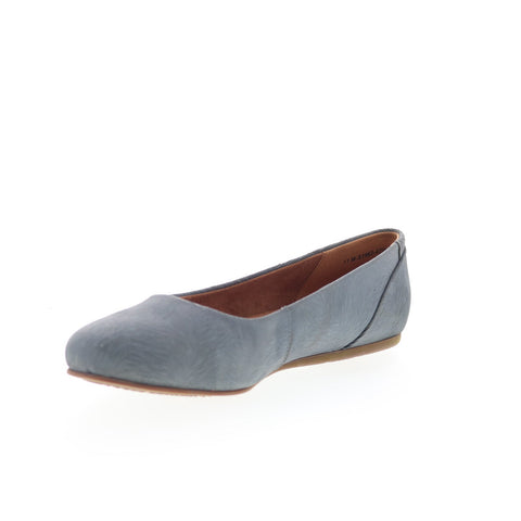 SoftWalk Sonoma S1862-479 Womens Gray Leather Slip On Ballet Flats Shoes