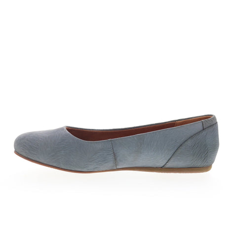 SoftWalk Sonoma S1862-479 Womens Gray Leather Slip On Ballet Flats Shoes