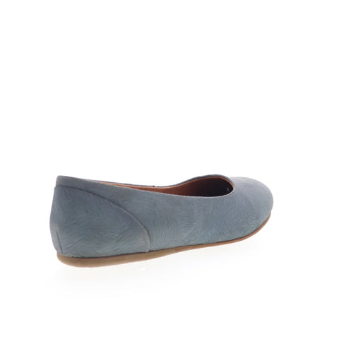 SoftWalk Sonoma S1862-479 Womens Gray Leather Slip On Ballet Flats Shoes