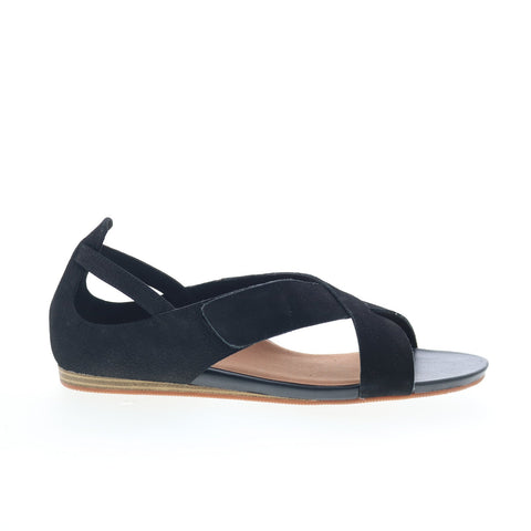 SoftWalk Camilla S1903-004 Womens Black Leather Strap Sandals Shoes