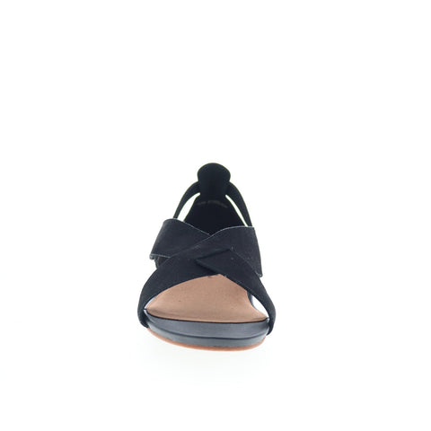 SoftWalk Camilla S1903-004 Womens Black Leather Strap Sandals Shoes