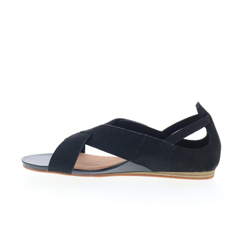 SoftWalk Camilla S1903-004 Womens Black Leather Strap Sandals Shoes