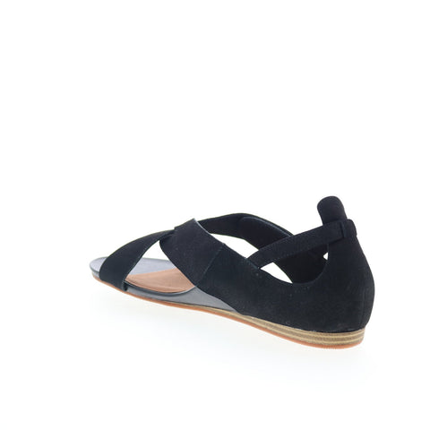 SoftWalk Camilla S1903-004 Womens Black Leather Strap Sandals Shoes