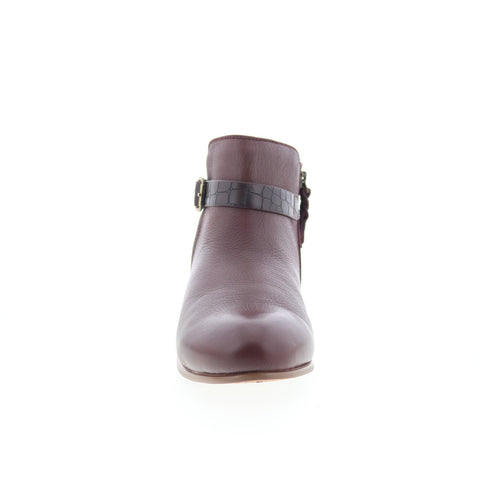 SoftWalk Raveena S1960-200 Womens Brown Leather Zipper Ankle & Booties Boots