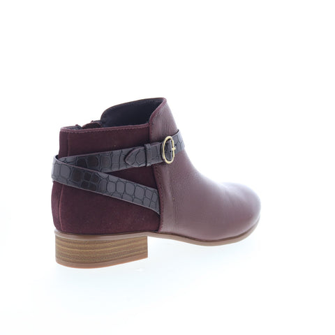 SoftWalk Raveena S1960-200 Womens Brown Leather Zipper Ankle & Booties Boots