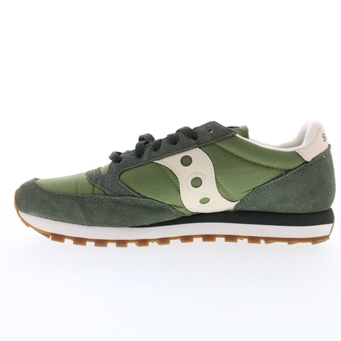 Saucony Jazz Original S2044-671 Mens Green Suede Lifestyle Sneakers Shoes