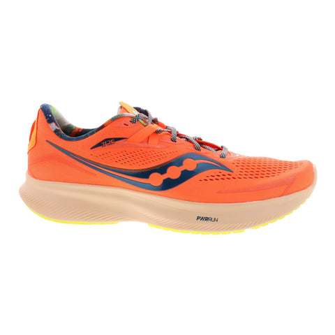 Saucony Ride 15 S20729-45 Mens Orange Canvas Lace Up Athletic Running Shoes