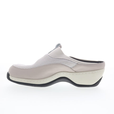 SoftWalk Aberdeen S2100-058 Womens Gray Leather Slip On Clog Flats Shoes