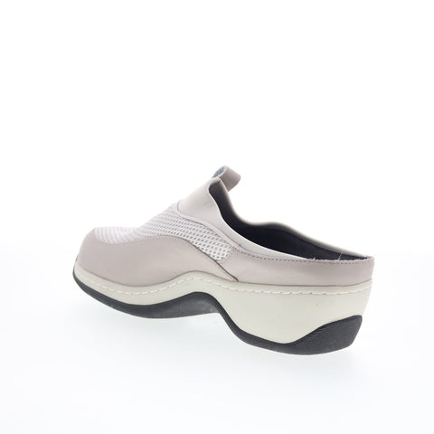 SoftWalk Aberdeen S2100-058 Womens Gray Leather Slip On Clog Flats Shoes