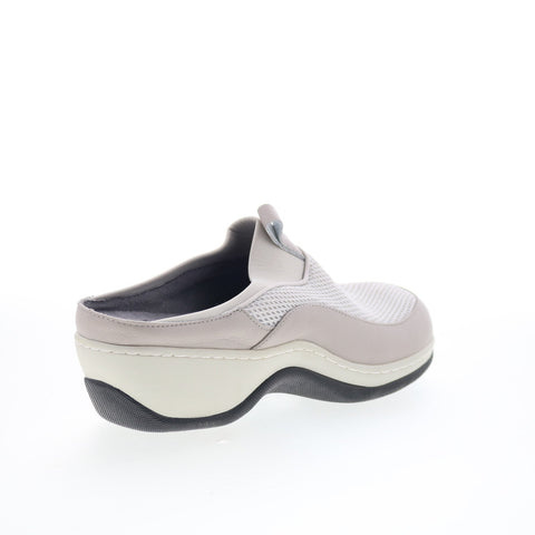 SoftWalk Aberdeen S2100-058 Womens Gray Leather Slip On Clog Flats Shoes