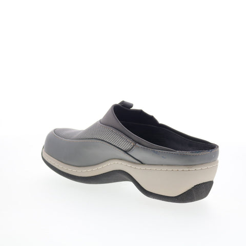 SoftWalk Aberdeen S2100-072 Womens Gray Leather Slip On Clog Flats Shoes