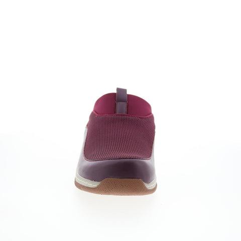 SoftWalk Aberdeen S2100-606 Womens Burgundy Leather Slip On Clog Flats Shoes