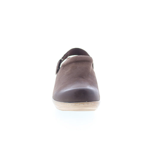 SoftWalk Marquette S2108-211 Womens Brown Leather Clog Flats Shoes