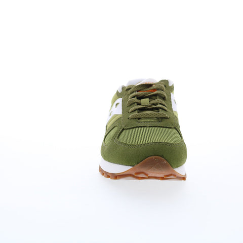 Saucony Shadow Original S2108-852 Mens Green Suede Lifestyle Sneakers Shoes