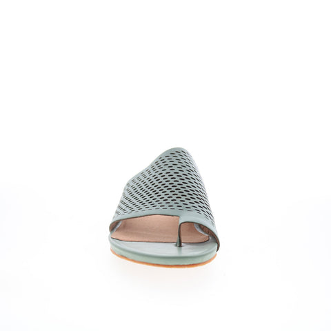SoftWalk Corsica II S2113-312 Womens Green Leather Slides Sandals Shoes
