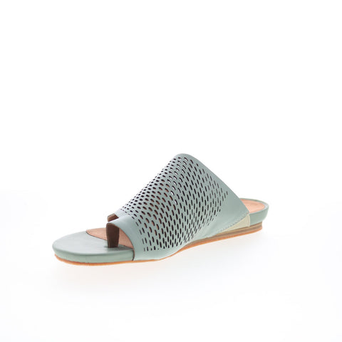 SoftWalk Corsica II S2113-312 Womens Green Leather Slides Sandals Shoes