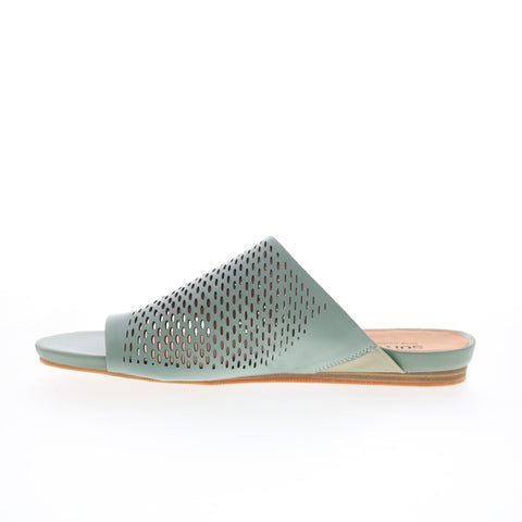 SoftWalk Corsica II S2113-312 Womens Green Leather Slides Sandals Shoes
