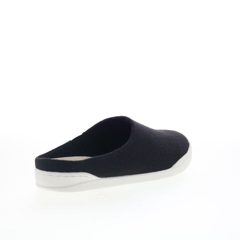 SoftWalk Auburn S2151-016 Womens Black Canvas Slip On Mule Flats Shoes