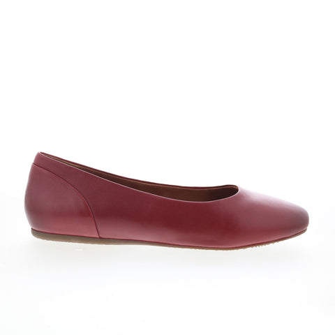 SoftWalk Shiraz S2160-601 Womens Red Leather Slip On Ballet Flats Shoes