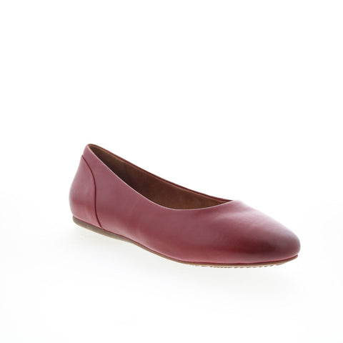 SoftWalk Shiraz S2160-601 Womens Red Leather Slip On Ballet Flats Shoes