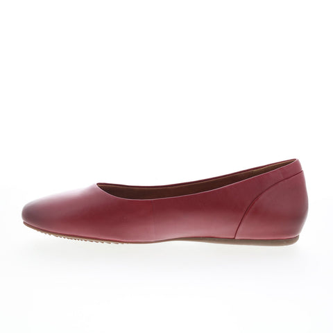 SoftWalk Shiraz S2160-601 Womens Red Leather Slip On Ballet Flats Shoes