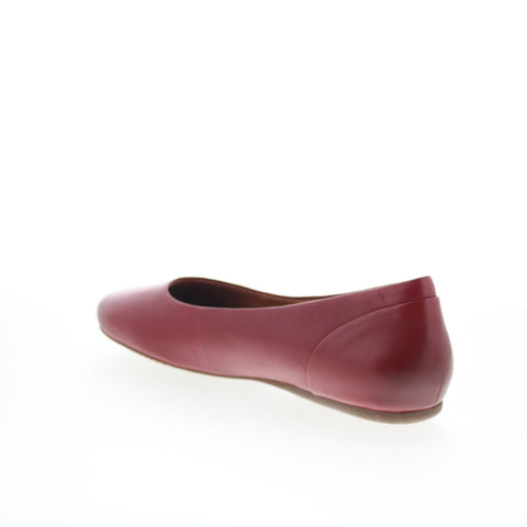 SoftWalk Shiraz S2160-601 Womens Red Leather Slip On Ballet Flats Shoes