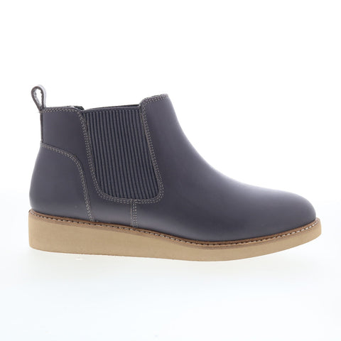SoftWalk Wildwood S2164-058 Womens Gray Leather Slip On Chelsea Boots