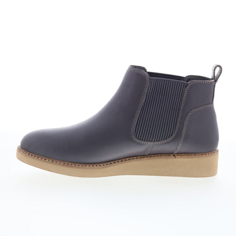SoftWalk Wildwood S2164-058 Womens Gray Leather Slip On Chelsea Boots
