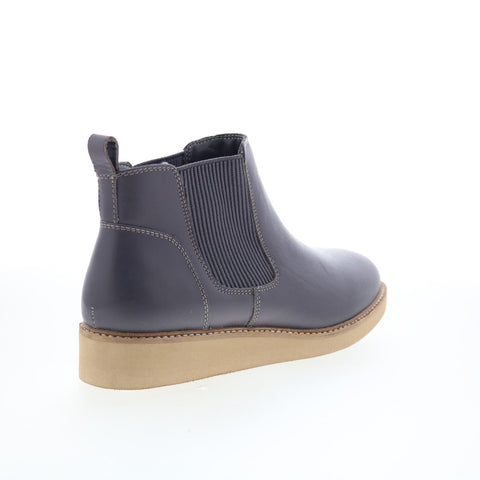 SoftWalk Wildwood S2164-058 Womens Gray Leather Slip On Chelsea Boots