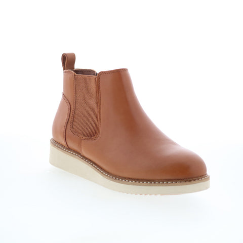 SoftWalk Wildwood S2164-215 Womens Brown Leather Slip On Chelsea Boots