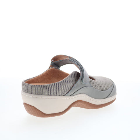 SoftWalk Arcadia S2200-102 Womens Gray Canvas Strap Clog Flats Shoes