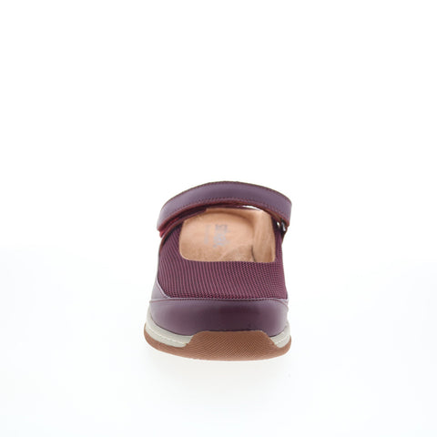 SoftWalk Arcadia S2200-606 Womens Burgundy Leather Strap Clog Flats Shoes