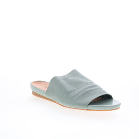 SoftWalk Camano S2205-312 Womens Green Leather Slides Sandals Shoes